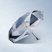雪堡自动雨伞男个性创意潮流，折叠晴雨两用双人遮阳伞加大加固加厚