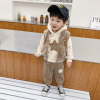 宝宝卫衣加绒套装1一3岁儿童装4男童秋冬装三件套6个月婴儿韩版潮