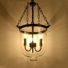 美式乡村圆形玻璃吊灯创意个性，客厅灯具餐厅灯蜡烛灯工业水桶吊灯