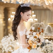 超仙仙美奢华韩式网红生日新娘，头饰欧式成年结婚大气婚纱王冠