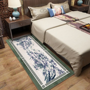 新中式房间地毯中国风满铺卧室床边毯古典飘窗垫大面积可水洗地垫