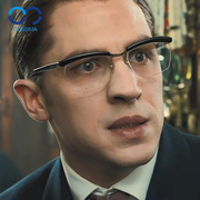 汤姆哈迪黑道传奇西装暴徒眼镜框可配镜片近视半框眉线架男潮变色