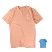 葡萄牙LA PAZ DANTAS T纯棉透气海军锚圆领休闲时尚修身短袖t恤
