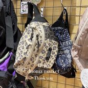 99 日本代.购 男女童豹纹腰果花多功能时髦腰包胸包斜挎包