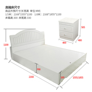 欧式主卧架子床1.5米田园公主床1.8米板式床气动高箱储物收纳床