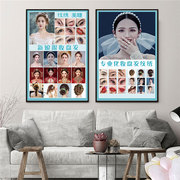 新娘化妆跟妆彩妆广告展板宣传挂画新娘发型造型盘发图片纹绣海报