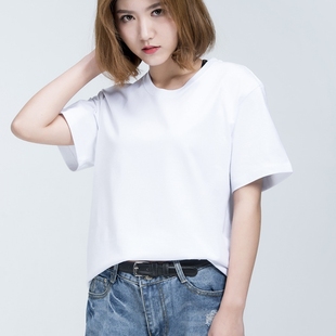 大款短袖t恤女装夏季2024韩国小众，品牌特大码纯棉宽松打底衫