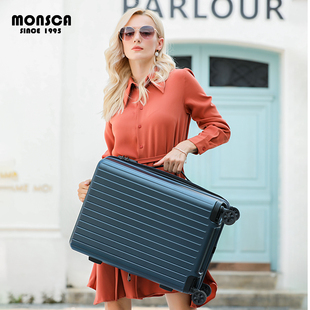 monsca摩斯卡行李箱女20寸学生，拉杆箱24寸大容量男旅行箱28寸