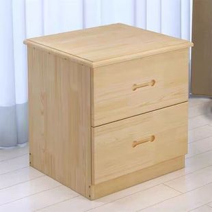 床头柜 实木收纳柜 储物柜 创意松木小柜子床边柜电话桌
