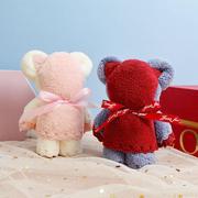 小熊毛巾方巾双色伴手礼结婚庆喜铺喜糖儿童教师中秋节礼物品