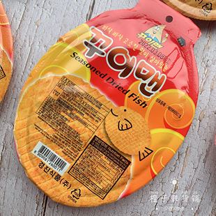 韩国进口朴灿烈同款烤鱼片零食香鱼味饼干纯鱼肉无淀粉海鲜饼23g