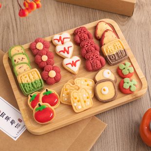 手工曲奇饼干独立包装高颜造型摆台茶点儿童，生日可爱甜点心零食包