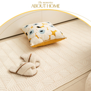 蔓越家 复古风绗绣全棉地毯卧室床边毯床边垫沙发茶几垫毯子地垫