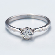 梦克拉18k金钻石(金钻石)戒指30分钻戒，女求婚结婚钻戒女戒绽放柔情