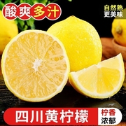 四川安岳黄柠檬(黄柠檬)新鲜水果奶茶店专用无籽一级香水甜柠檬黄皮薄多汁