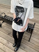「TSAOOJ」马吉拉MM6人像数字直喷印花短袖cleanfit高街休闲T恤男