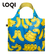 LOQI可爱购物袋童趣艺术时尚环保袋折叠收纳整理包中包 香蕉