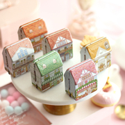 小房子创意婚礼喜糖盒子马口，铁盒婚庆糖果盒花茶礼物包装盒小铁盒