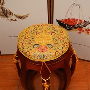 中式红木鼓凳四季通用圆形古筝凳海绵坐垫方形凳子防滑垫子套罩