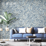 现代简约素色无纺布地中海，墙纸蓝色硅藻，泥裂纹客厅卧室背景墙壁纸