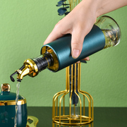 玻璃防漏油壶厨房装油瓶，酱油醋壶调料瓶，套装家用商用香油瓶祖母绿