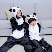小学生运动会服装万圣节儿童啦啦队演出服幼儿园亲子装熊猫睡衣冬