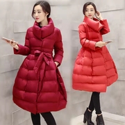 冬装时尚韩版气质女士棉衣中长款蓬蓬棉袄a字显瘦保暖冬外套