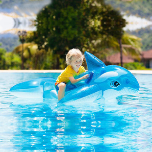 INTEX水上动物游泳圈蓝鲸成人儿童充气坐骑游泳气垫玩具拍照道具