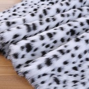 仿兽黑白斑点豹纹毛绒布料人造毛皮草，服装面料背景布地毯(布地毯)垫布