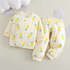 新生儿和尚服秋冬纯棉1初生，婴儿保暖衣服冬装0-4个月宝宝夹棉套装