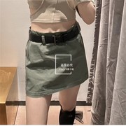 yt&ur女装2023夏季美式复古腰带高腰显瘦半身裙短裙潮uwv532033
