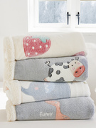 儿童毛毯双层加厚冬季羊羔绒小被子幼儿园午睡宝宝婴儿珊瑚绒毯子