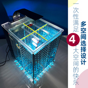 阿诺比a200超白玻璃背部过滤斗鱼缸缓流一缸养多条斗鱼悬浮水族箱