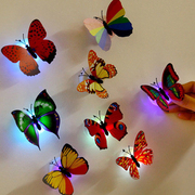 3d立体发光蝴蝶墙上装饰品自粘饰品客厅卧室墙面儿童房间墙上壁饰