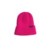 玫红色针织帽子秋冬天ins时尚洋气玫粉色字母毛线帽潮保暖学生