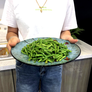 大号创意盘子商用餐厅手绘陶瓷水果盘超大菜盘饭店家用餐具微瑕疵