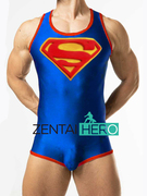 性感连体服装cosplay服装男蓝色半包超人紧身衣弹力氨纶Superman