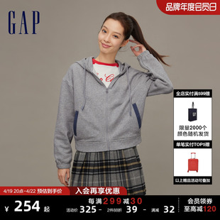 gap女装春季logo拼接牛仔服，夹克时尚休闲高级宽松廓形外套840932