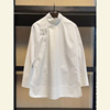 法式小众轻熟别致绝美上衣时尚洋气高端奢华大气新中式白色衬衫秋
