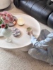 圆形奶油风茶几客厅家用创意2023北欧简约现代小户型沙发圆桌