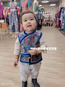 suunai.wrh蒙古儿童马甲背心休闲个月童装纯色男女同，款民族风多色