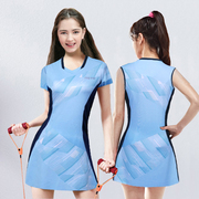 羽毛球服连衣裙女短袖，尤速干修身运动韩国尼克斯无袖定制大码队服