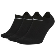 NIKE耐克男袜女袜三双装运动袜休闲袜子低筒黑色短袜SX7678-010