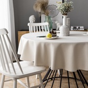 欧美式田园酒红桌布餐厅蓝色大圆桌布长方形素色纯色台布灰色米色