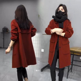 2023冬季网红时尚气质风衣外套韩版欧货遮肉显瘦外衣上衣