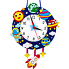 卡通挂钟手工diy时钟表面认识时间，教具儿童自制作材料包创意(包创意)玩具