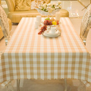 西餐厅酒店餐桌布绿红色，咖啡黑白格子，桌布布艺田园茶几桌布野餐布