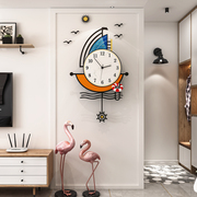 家庭挂钟客厅网红时尚钟表简约创意，现代时钟挂墙装饰表石英钟家用