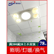 灯暖浴霸集成吊顶卫生间浴室，排气暖暖风机扇照明一体30x60灯泡取