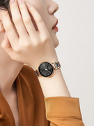 韩国聚利时手表简约水钻陶瓷钢带手表女百搭时尚防水气质女表
